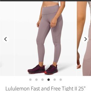 Lululemon Fast and Free Non-Reflective Nulux in Violet Verbena